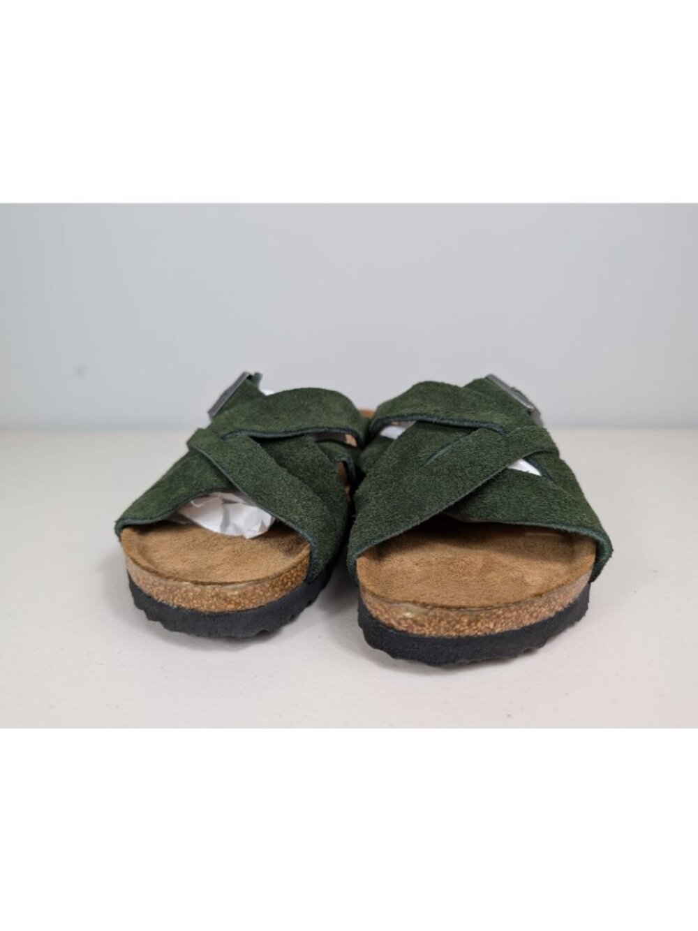 Birkenstock New w/o Box Lugano Mountain green soft suede women's size 5 - Picture 3 of 10